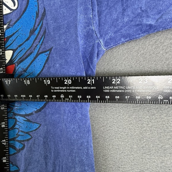 America United Freedom Y2K Graphic T -shirt XL Fruit Of The Loom Blue Eagle - Picture 3 of 7